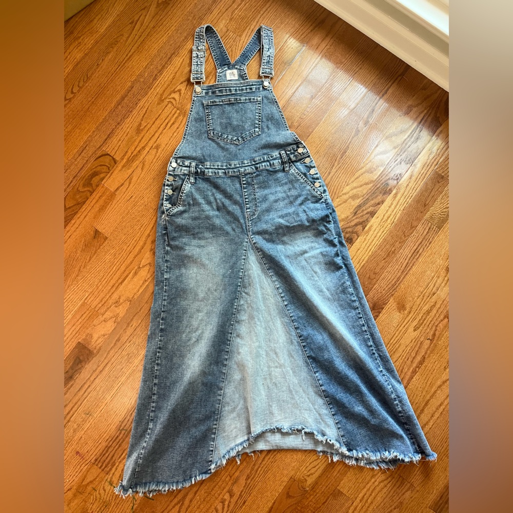 WashLab denim overall dress. Sz L